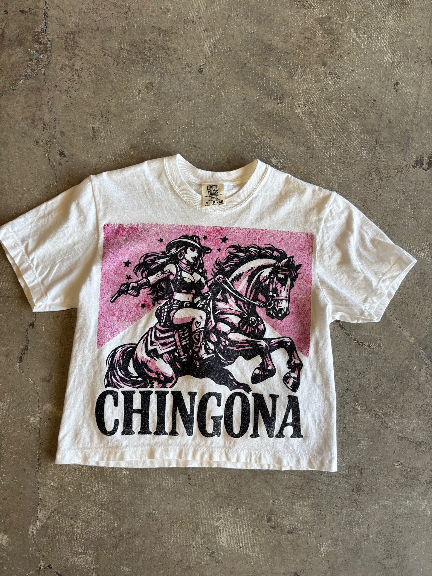 Chingona (Ladies Boxy Crop)