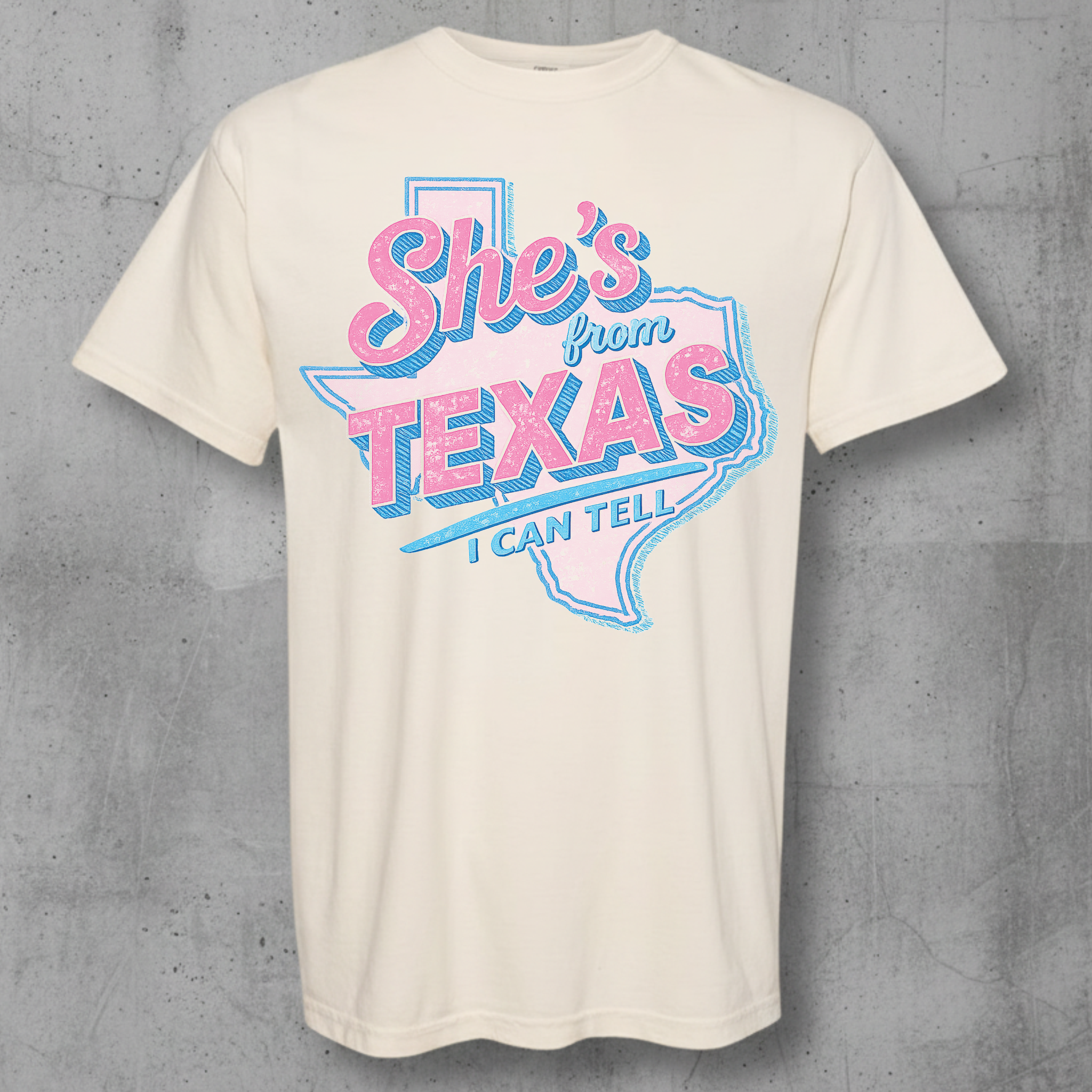 She's From Texas Comfort Colors T-Shirt | Impressive Threads