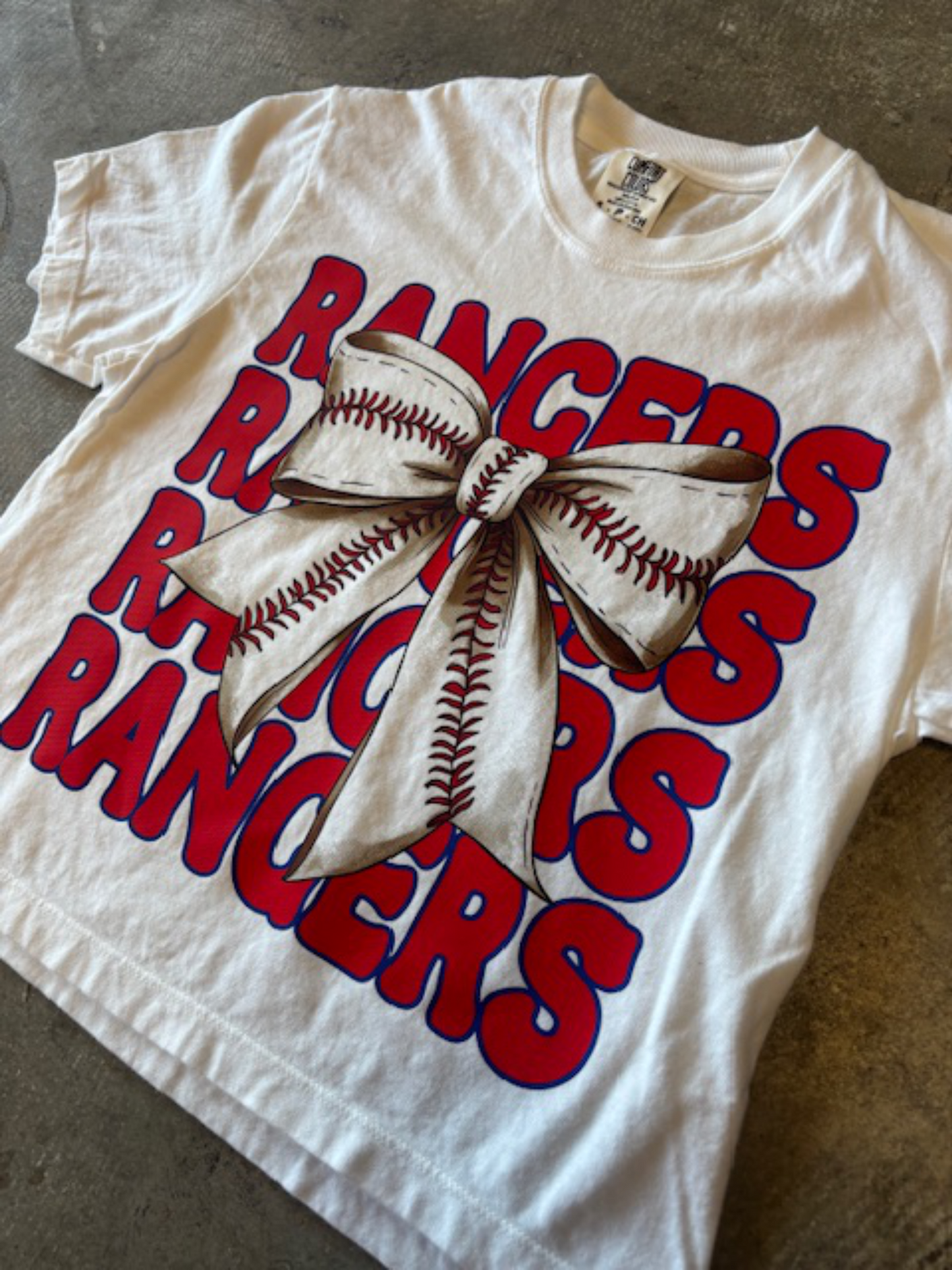 Rangers Bow (Ladies Boxy Crop)
