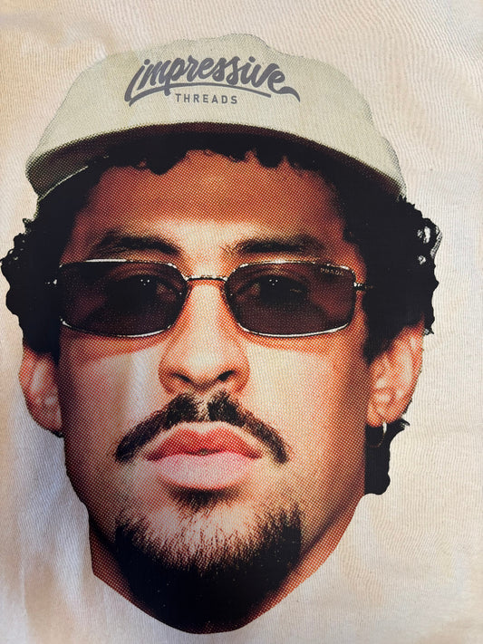 Bad Bunny face on shirt | Impressive Threads 