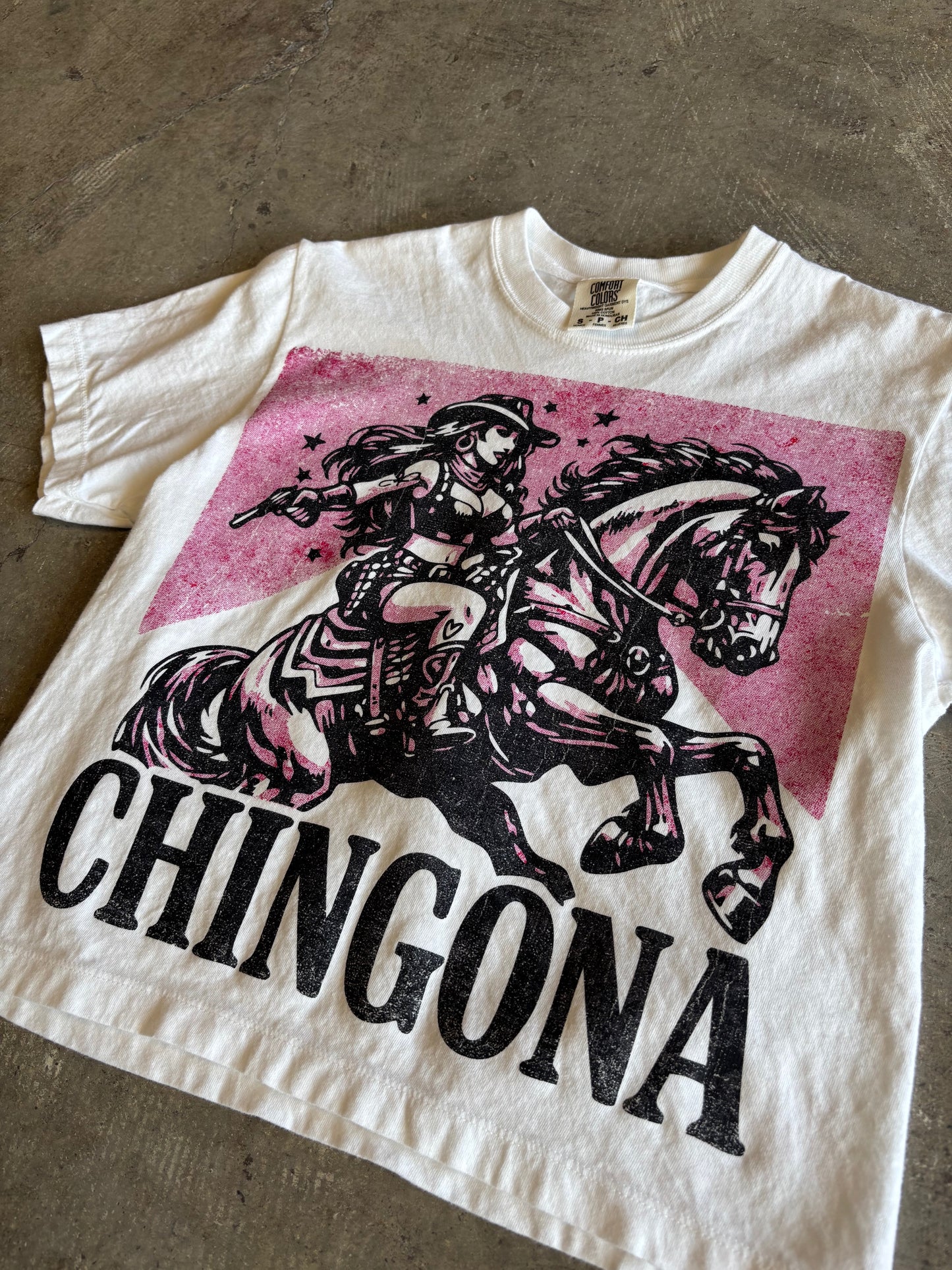 Chingona (Ladies Boxy Crop)