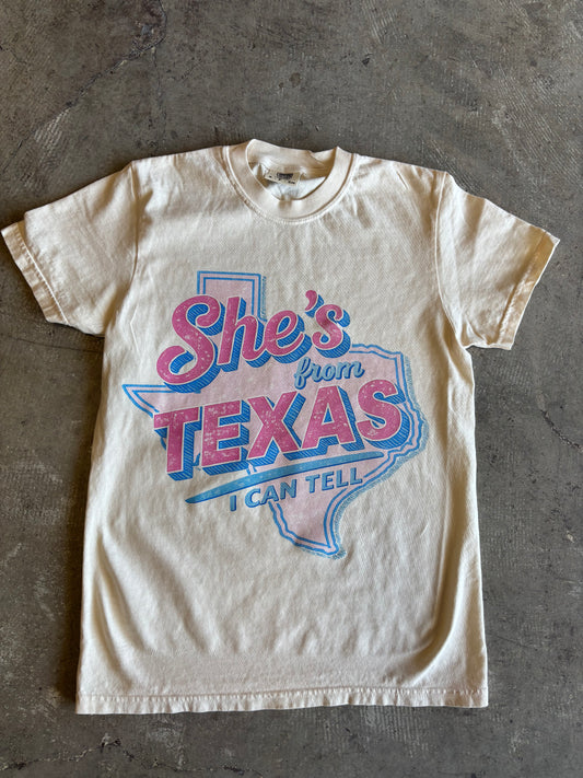 ella langley shes from texas t-shirt 