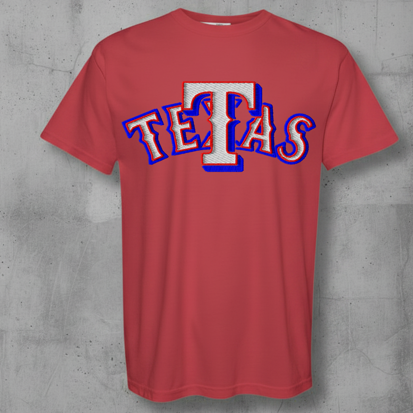 Red shirt with TETAS LOGO