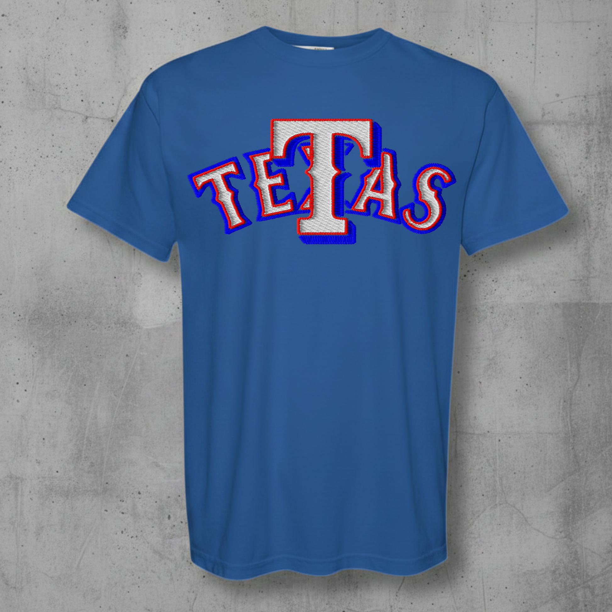 Royal Blue shirt with Texas logo 