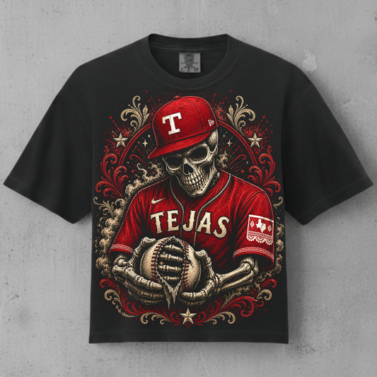 black comfort colors t-shirt with the El Tejas Ranger design by impressive threads