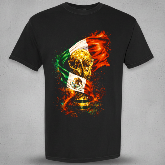 World Cup 2026 Mexico design on a black t-shirt 