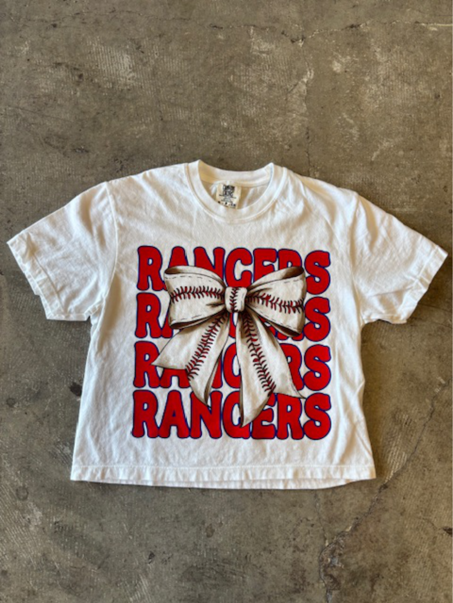 Rangers Bow (Ladies Boxy Crop)