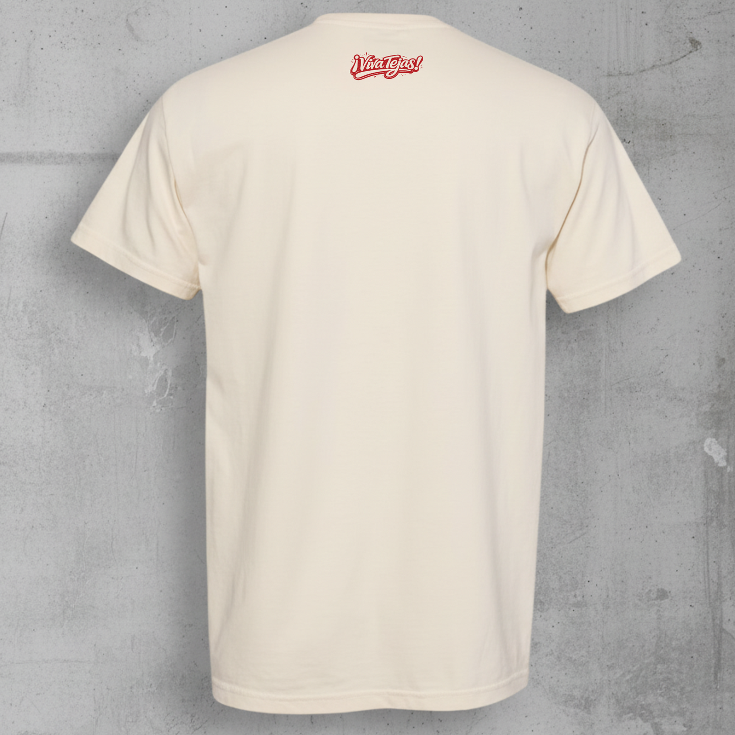 back side of the shes from tejas t-shirt 